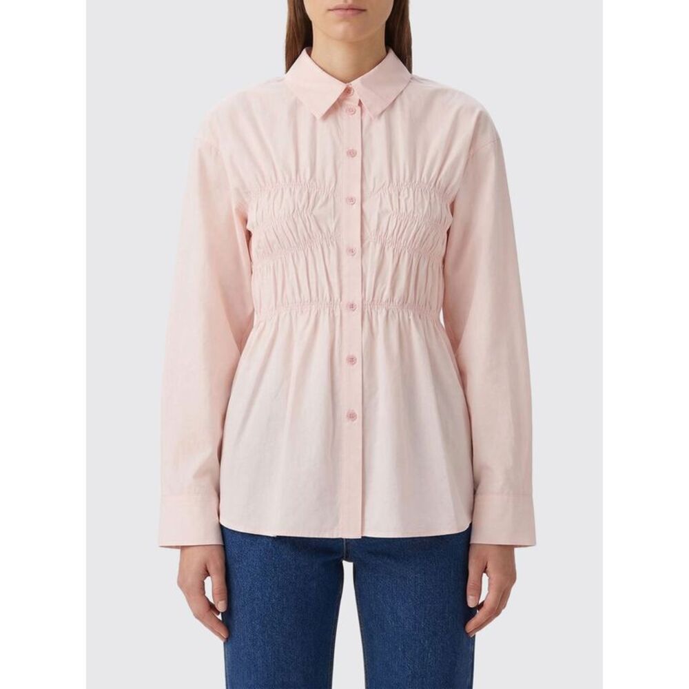 Cecilie Bahnsen Women Ruched Cotton Shirt Cecilie Bahnsen